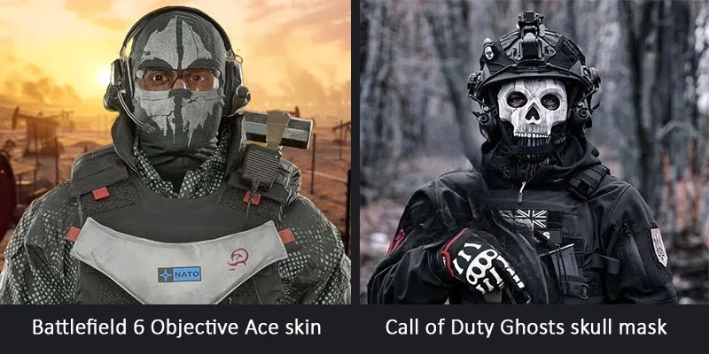 Battlefield 6 Objective Ace skin controversy comparison