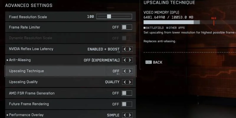 Battlefield 6 DLSS Settings Missing