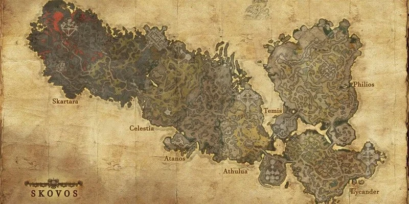 Leaked map of the Skovos Isles region in Diablo 4 Lord of Hatred