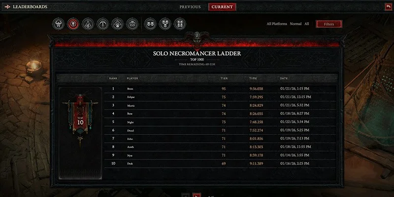 Diablo 4 Tower Leaderboard Issues