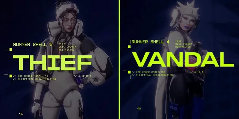 Marathon Thief and Vandal Runner Shells