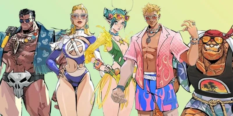 Marvel Rivals Summer Special Volume 2 featuring five new beach-themed character skins
