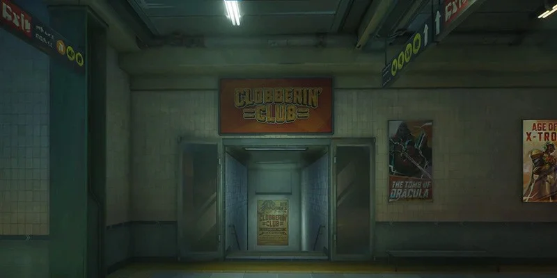 Entrance to the Clobberin' Club in Times Square