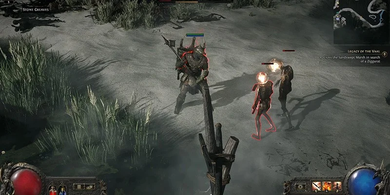 Path of Exile 2 gameplay showing combat