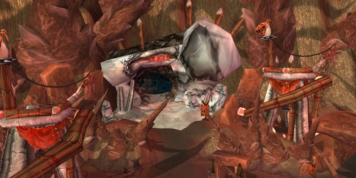 Gruul's Lair entrance in Blade's Edge Mountains - TBC Classic Anniversary