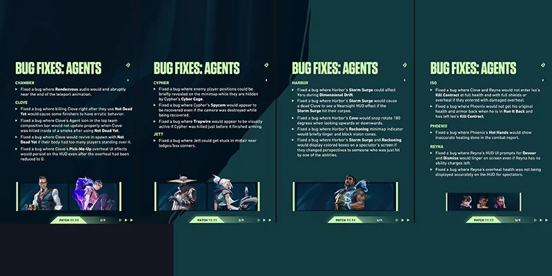 Valorant Agents Bug Fixes