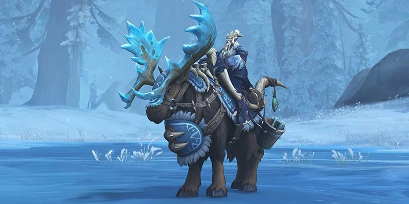 Kalu'ak Crest-Horn mount with tuskarr-inspired blue crystal antlers