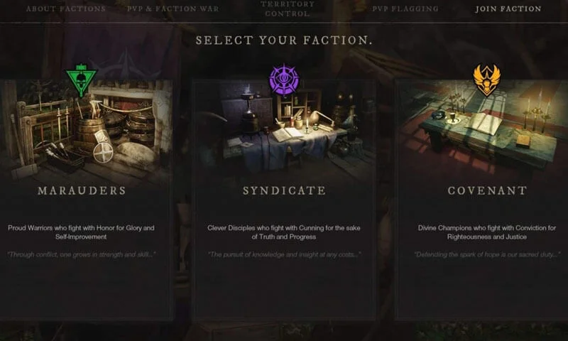 New World Leveling Guide For New Players - factions