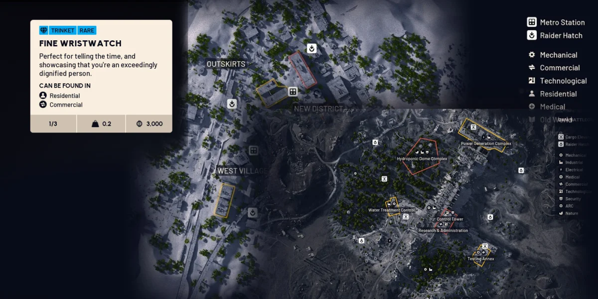 Fine Wristwatch item in ARC Raiders inventory