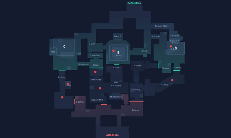 Valorant, Haven map: Plant, positions and locations