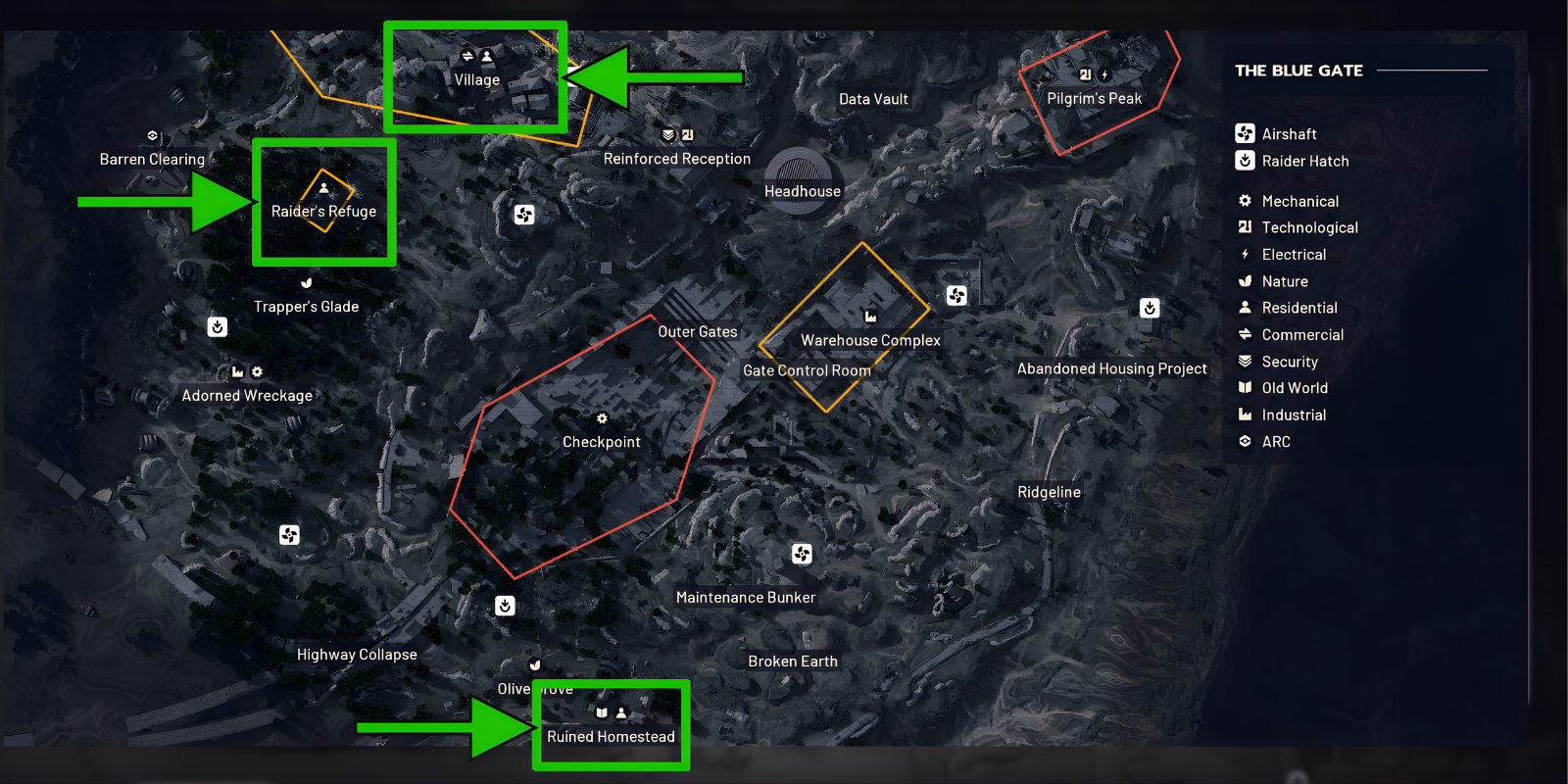 Blue Gate northwestern village area