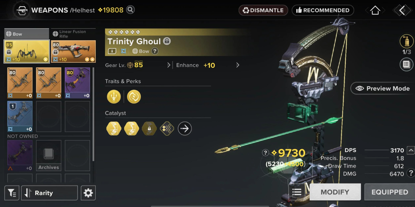 Trinity Ghoul Exotic Arc Bow