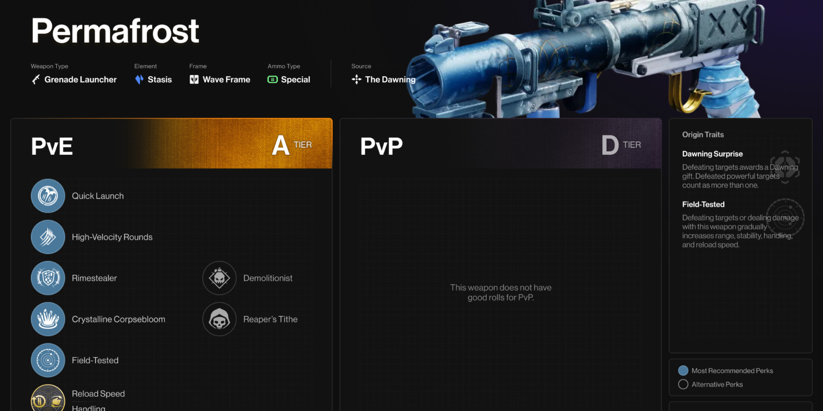 Permafrost Stasis Crystal Build