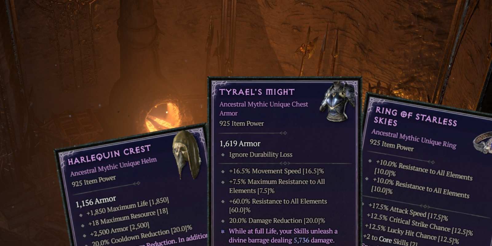 Mythic Unique Item Showcase