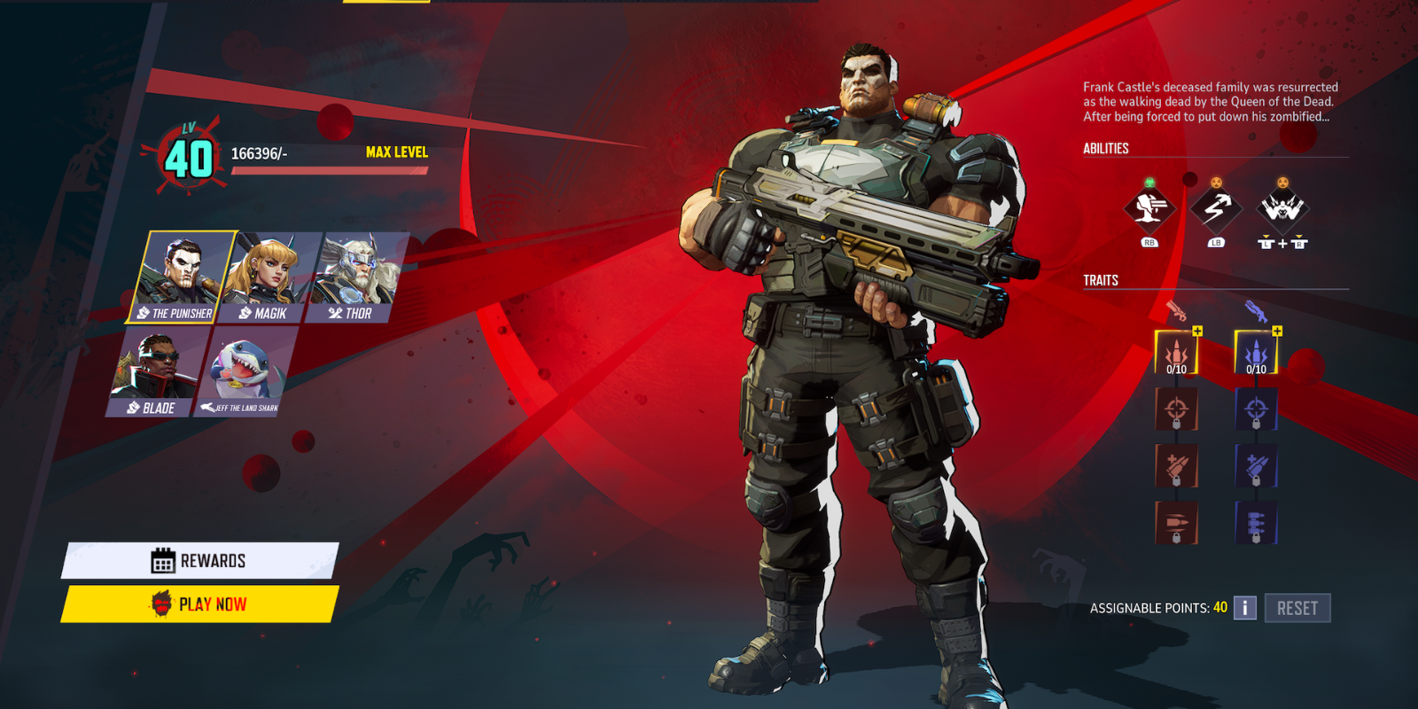 Punisher preparing for Zombie Mode with assault rifle