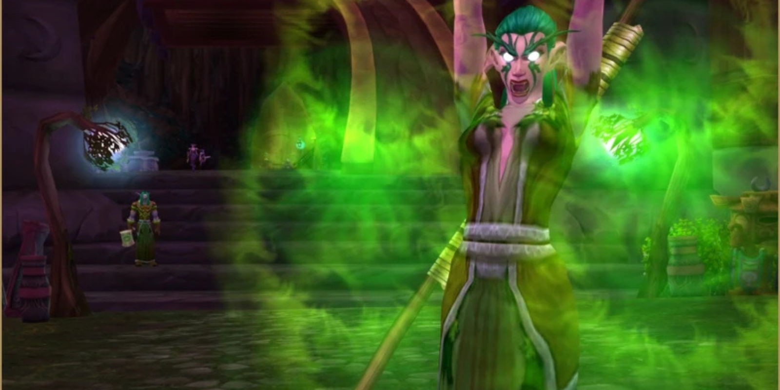 Night Elf Druid casting spells