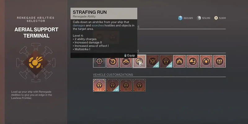 Strafing Run Ability Destiny 2