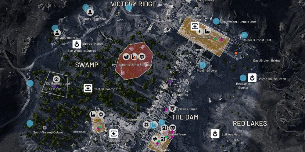 Dam Battlegrounds Blueprint Locations