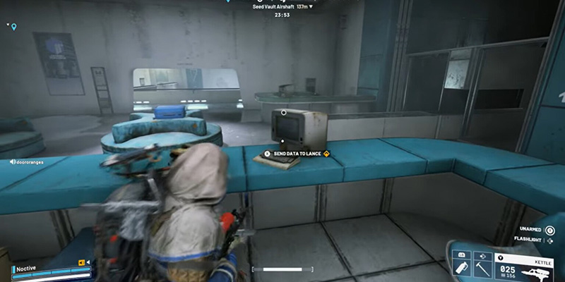 Reception desk computer location in Stella Montis Lobby