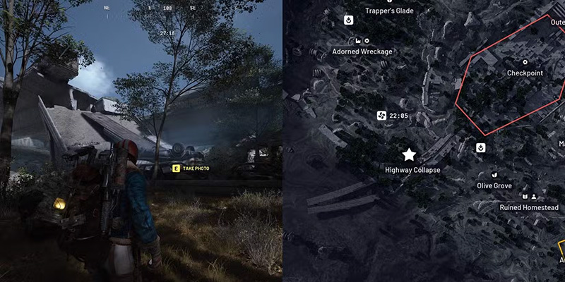 Highway Collapse location on map