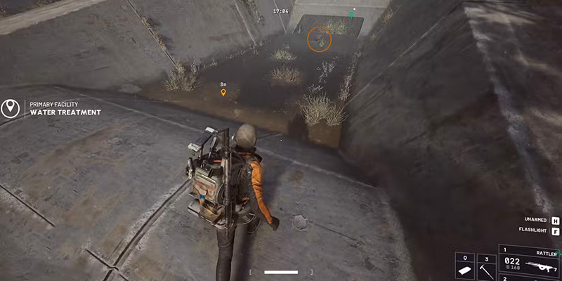 Flood Spill Intake location at Water Treatment Control