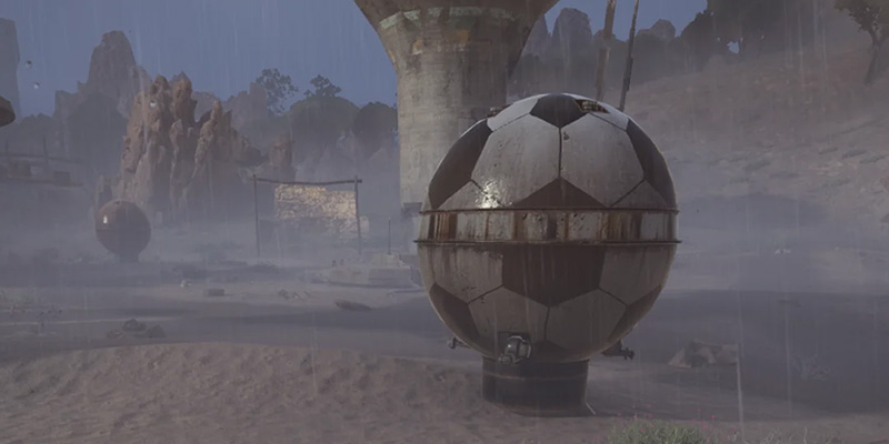 Goal Posts at Water Towers in Dam Battlegrounds