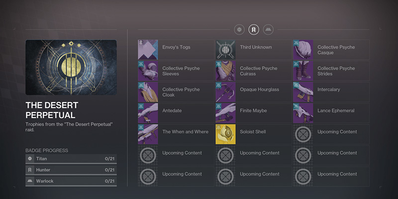 Desert Perpetual Raid Rewards