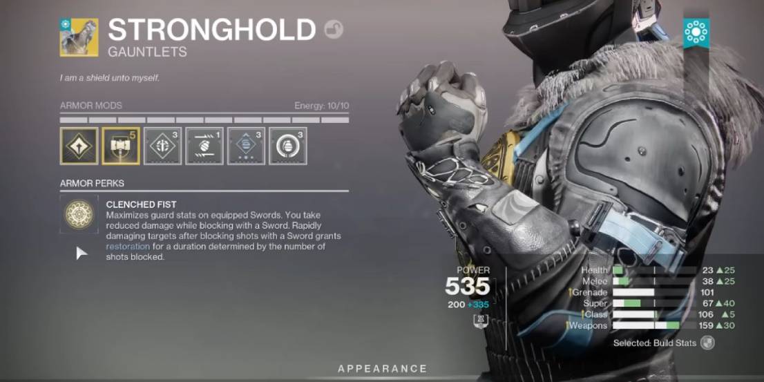 Titan Stronghold exotic build