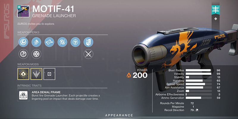 Motif-41 Solar Grenade Launcher