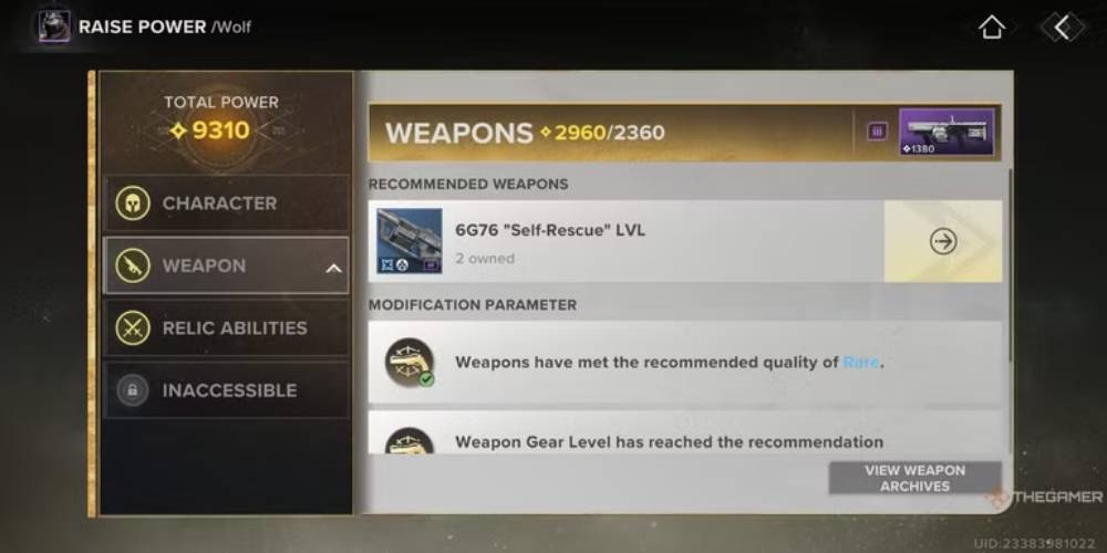 Destiny Rising Weapon Leveling Systems