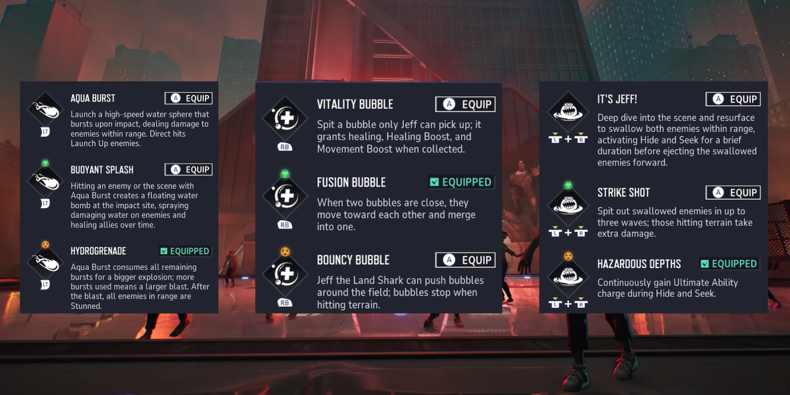 Jeff's ability modification options showcase