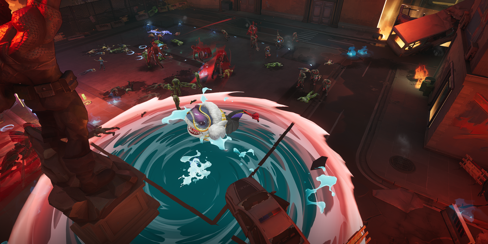 Jeff using Hide and Seek ultimate ability underwater