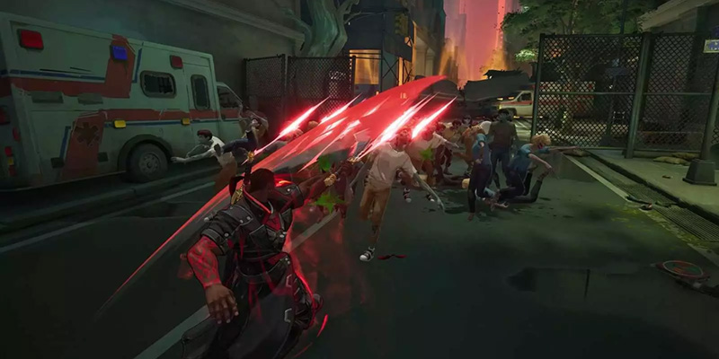 Blade positioning during zombie waves