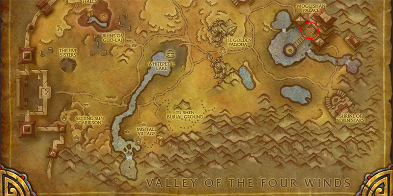 The entrance to Mogu'shan Palace Location