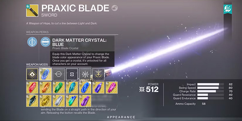 Praxic Blade Upgrade Options