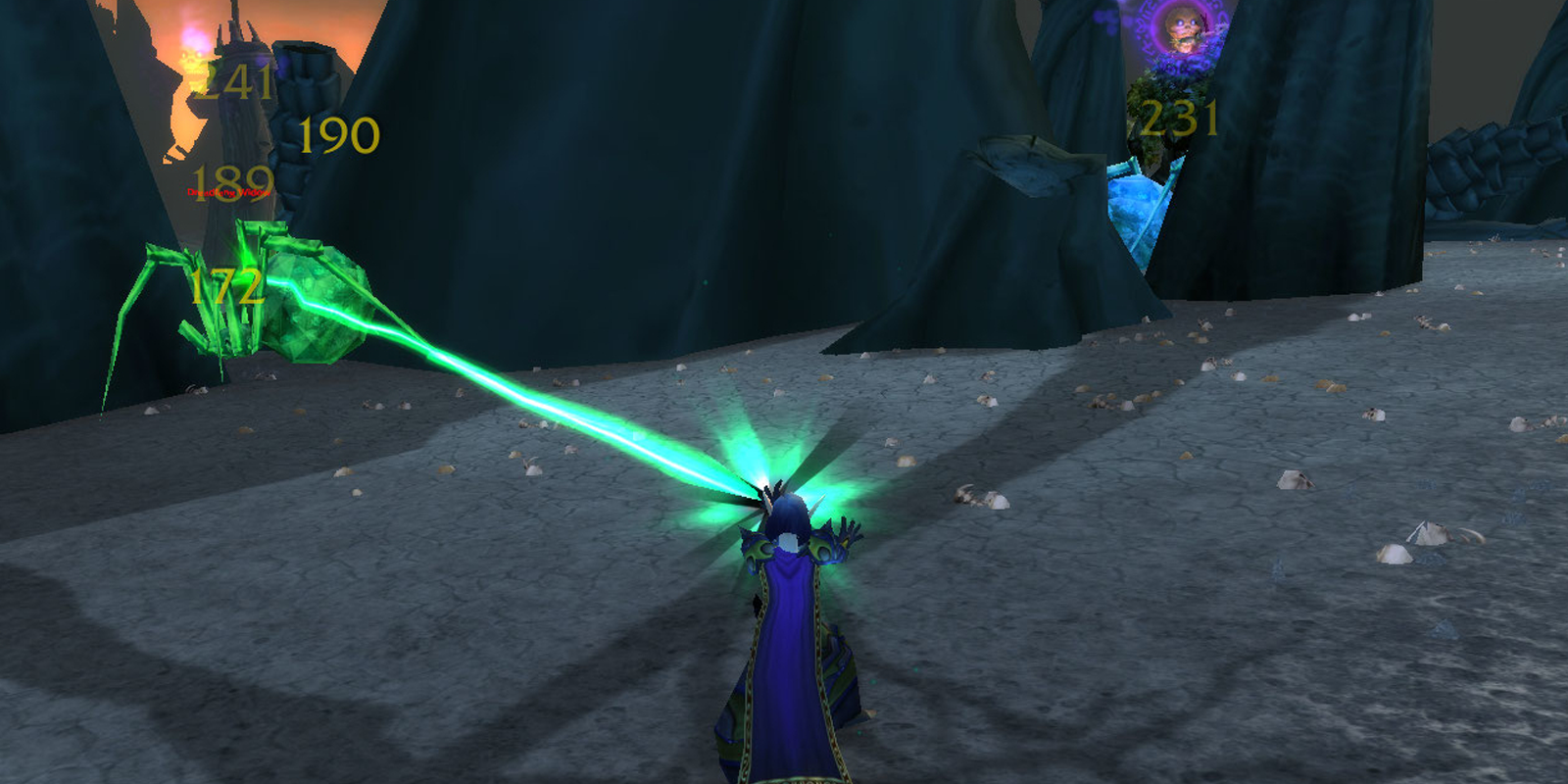 Warlock applying damage over time spells