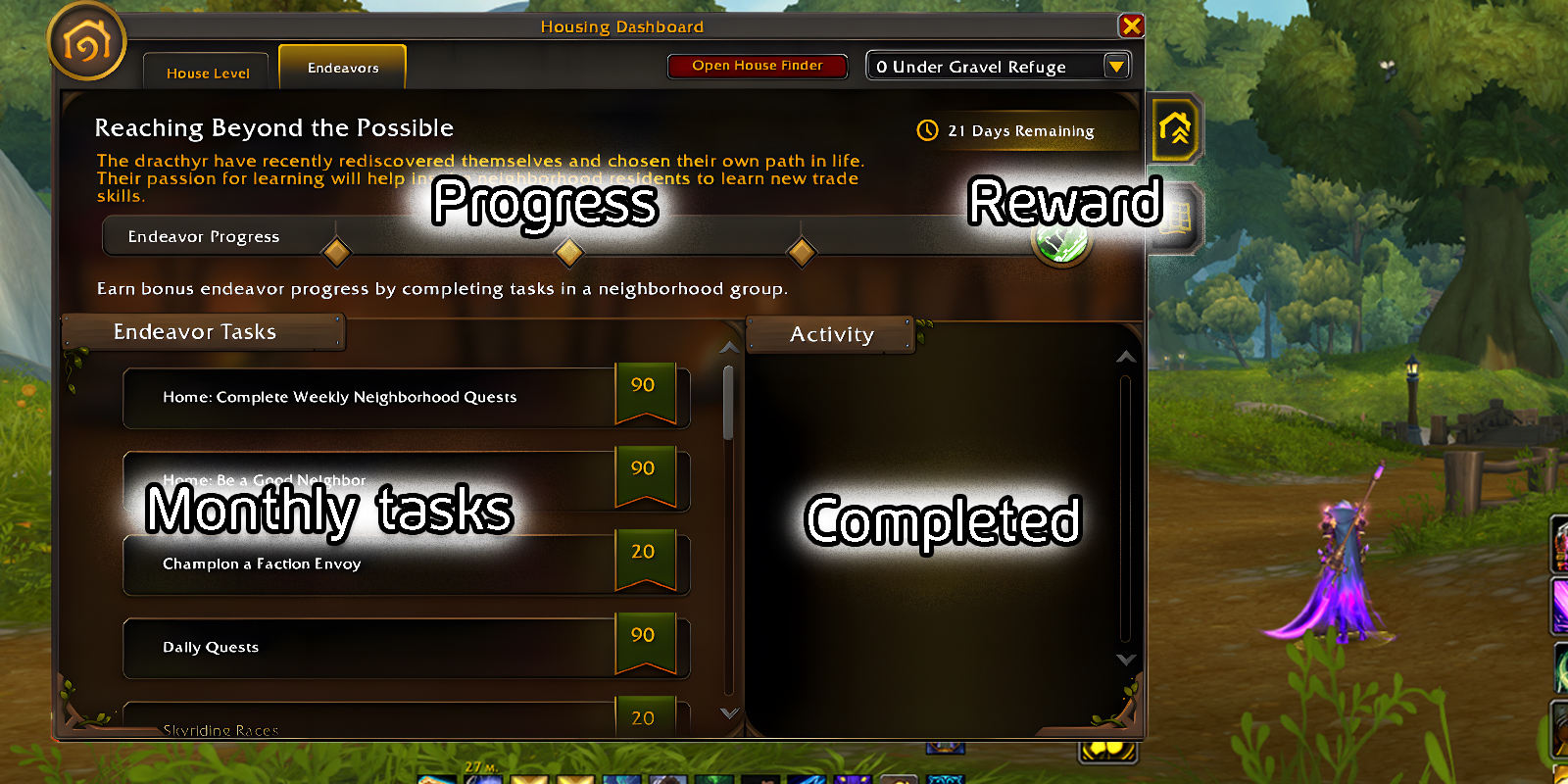 WoW Housing Endeavor System