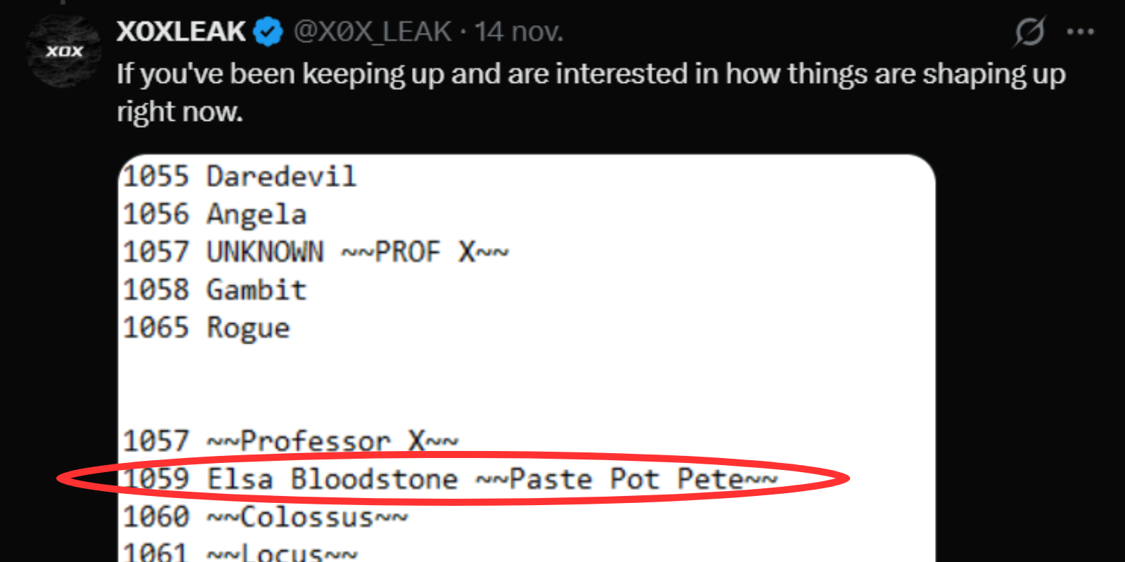 Elsa Bloodstone Marvel Rivals Leak