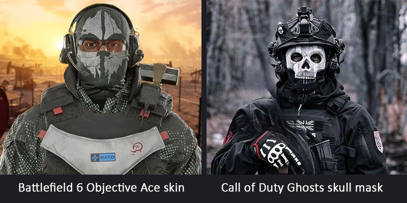 Battlefield 6 Objective Ace skin controversy comparison
