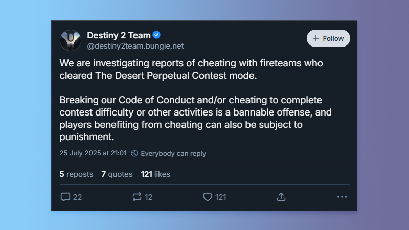 Destiny 2 Team Bluesky Response