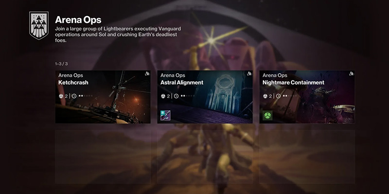 Destiny 2 Arena Ops Activity
