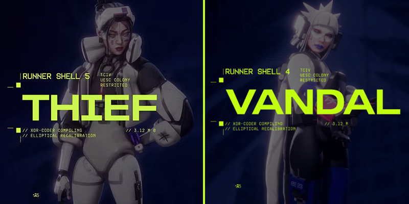 Marathon Thief and Vandal Runner Shells