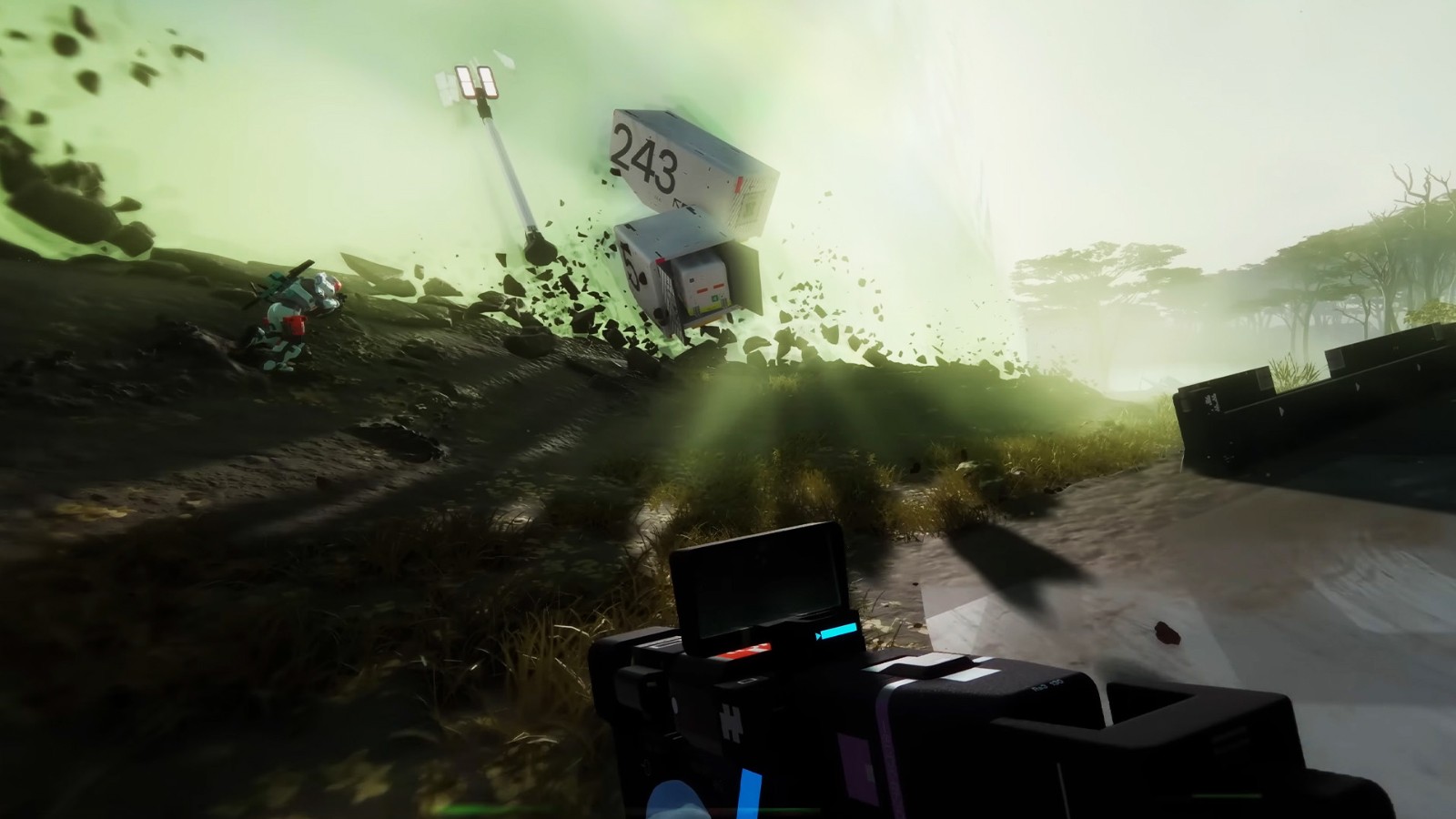 Marathon gameplay showing extraction zones on Tau Ceti IV