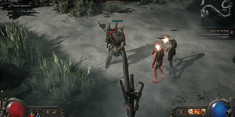 Path of Exile 2 gameplay showing combat