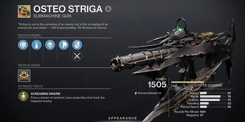 Osteo Striga Perks