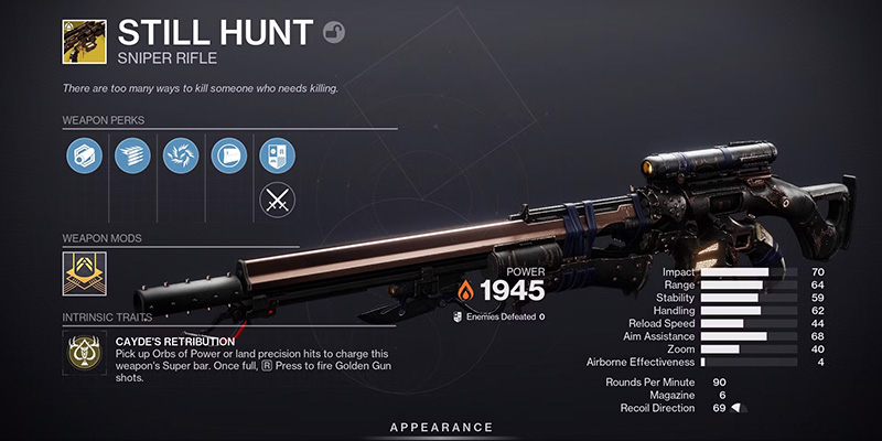 Still Hunt Exotic Sniper Rifle