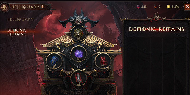 Demonic Remains Interface