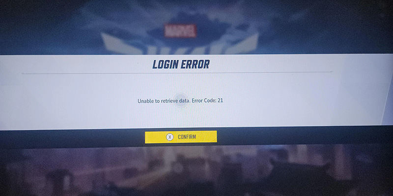 Marvel Rivals error code display