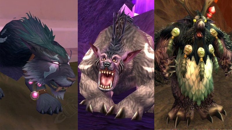 Druid in various forms - Bear, Cat, Moonkin and caster