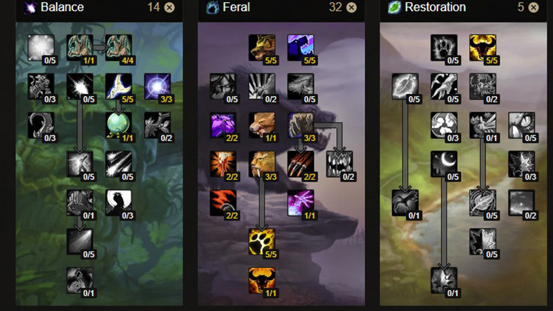 Druid talent build for leveling
